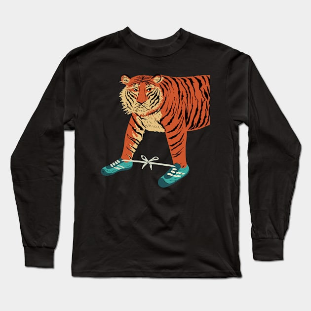 sport tiger Long Sleeve T-Shirt by NevermindOnArt